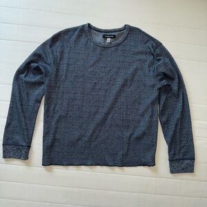 Urban Outfitters Textured Washed Indigo Blue Knit Top
